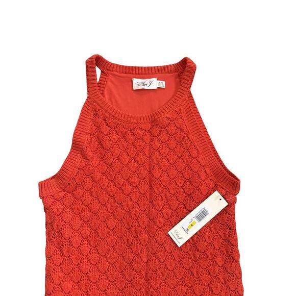 Eliza J Red Lace Sheath Dress Size Medium  Sleeveless Cotton. New - Picture 2 of 3